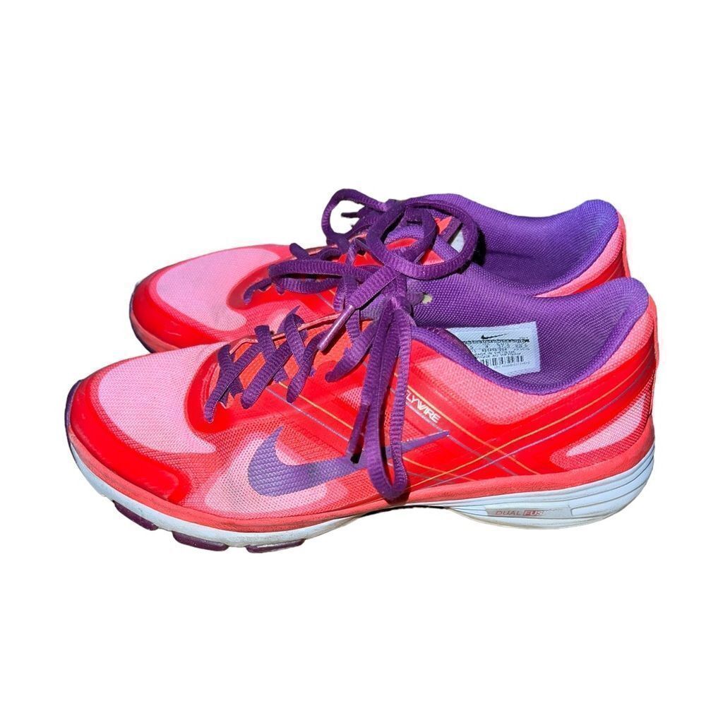 Nike Dual Fusion Flywire Orange Purple Running‎ Shoes Women's Size 6.5